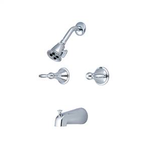 CENTRAL BRASS TC-2-L3 Two Handle Tub And Shower Trim Kit