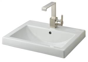 Cheviot 1190-WH-8 CAMILLA Semi-Recessed Basin, White Sink