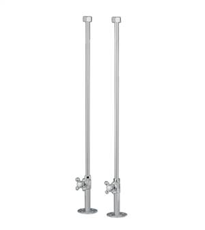 Cheviot 3411-AB Water Supply Lines for Rim Mount Bathtub Fillers, Antique Bronze Faucet