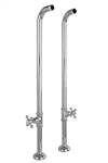 Cheviot 3970XL-BN Free Standing Heavy Duty Water Supply Lines with Stop Valves - Extra Long, Brushed Nickel Faucet