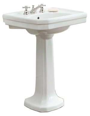 Cheviot 511/20-WH-1 MAYFAIR Pedestal Sink, White Sink