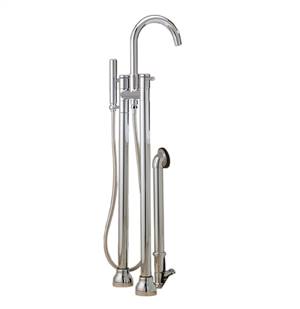Cheviot 7565-PN CONTEMPORARY Free Standing Bathtub Filler with Hand Shower, Polished Nickel Faucet