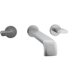 Cifial 231.156.620 - Techno M3 3 Hole Wall Mount Lavatory Faucet - Satin Nickel