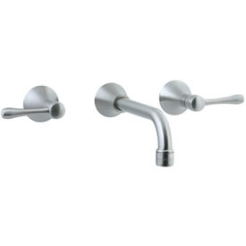 Cifial 244.156.620 - Brookhaven Wall Mounted Lavatory Faucet with Barrel Lever -Satin Ni