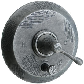 Cifial 244.611.R20 - Brookhaven Pressure Balance Mixing Valve Trim with Diverter, With Barrel Lever - Rough Nickel