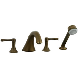 Cifial 244.645.V05 - Brookhaven 4pc Roman Tub Barrel Lever -Aged Brass