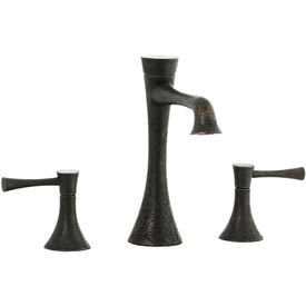 Cifial 245.130.D15 - Brookhaven L Spout low with s Lavatory with Crown Lever -Distressed Bronze