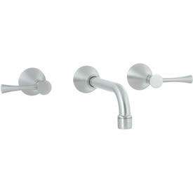 Cifial 245.156.620 - Brookhaven Wall Mounted Lavatory Faucet Crown Lever -Satin Ni