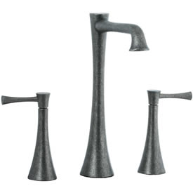 Cifial 245.180.D20 - Brookhaven L Spout Widespread Vessel Bowl Filler with Crown Levers - Distressed Nickel