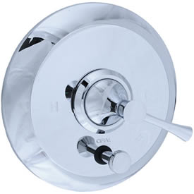 Cifial 245.611.625 - Brookhaven Pressure Balance Mixing Valve Trim with Diverter Crown Lever - Polished Chrome