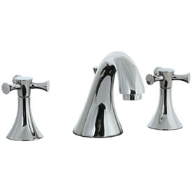 Cifial 246.110.721 - Brookhaven Widespread Lavatory Faucet with Crown Cross - Polished Nickel