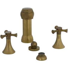 Cifial 246.125.V05 - Brookhaven Bidet with rosette spray Crown Cross - Aged Brass