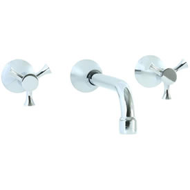 Cifial 246.156.625 - Brookhaven Wall Mounted Lavatory Faucet Crown Cross - Polished Chrome