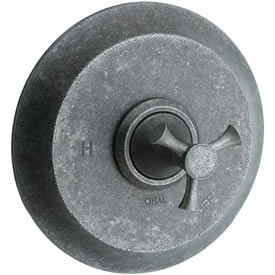 Cifial 246.606.D20 - Brookhaven Pressure Balance Mixing Valve Trim without Diverter Crown Cross - Distressed Nickel