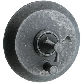 Cifial 246.611.D20 - Brookhaven Pressure Balance Mixing Valve Trim with Diverter Crown Cross - Distressed Nickel