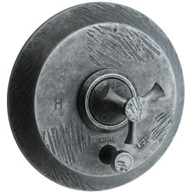 Cifial 246.611.R20 - Brookhaven Pressure Balance Mixing Valve Trim with Diverter Crown Cross - Rough Nickel