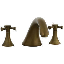 Cifial 246.640.V05 - Brookhaven 3pc Roman Tub Crown Cross - Aged Brass
