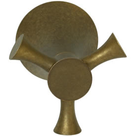 Cifial 246.665.V05 - Brookhaven Volume Control and Diverter Transfer Valve Trim Crown Cross - Aged Brass