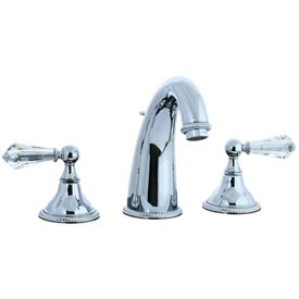 Cifial 255.150.625 - Brunswick Crystal Handle Hi-arch Widespread Lavatory Faucet - Polished Chrome