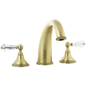 Cifial 255.650.509 - Brunswick Crystal Handle 3-pc Hi-arch Roman Tub Faucet Trim -Frch Bronze