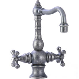 Cifial 267.225.D20 - High T-body 1-hole Bar Faucet with Cross Handle-Distressed Nickel