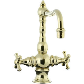 Cifial 267.225.X10 - High T-body 1-hole Bar Faucet with Cross Handle-PVD Brs