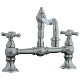 Cifial 267.235.620 - High Hi-rise Exposed Bride Mount Kitchen Faucet without Spray -Satin Nickel