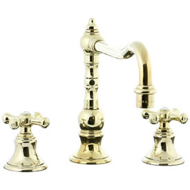 Cifial 267.250.X10 - High Pillar Kitchen Widespread Faucet without Spray -PVD Brass