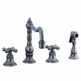 Cifial 267.255.D20 - High Pillar Kitchen Widespread Faucet with spray -Distressed Nickel