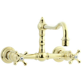 Cifial 267.260.X10 - High Wall Mount Kitchen with 9-inch Spout - PVD Brass