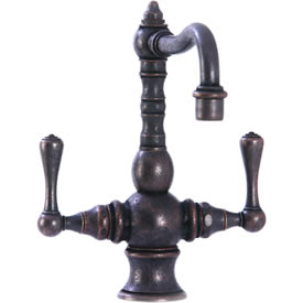 Cifial 268.225.D15 - High T-body 1-hole Bar Faucet Lever Handle - Distressed Bronze
