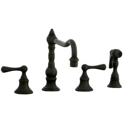 Cifial 268.255.W30 - High Pillar Kitchen Widespread Faucet with spray -Weathered