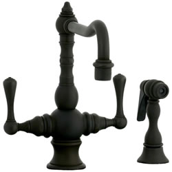Cifial 268.355.W30 - High T-body 1-hole Kit Faucet with Spray Lever Handle - Weathered