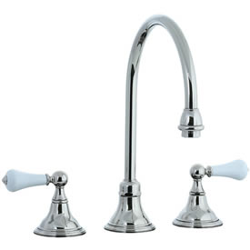 Cifial 272.230.721 - Asbury Porcelain Lever Kitchen Widespread Faucet without spray - Polished Nickel