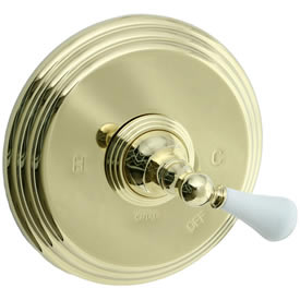 Cifial 272.606.X10 - Asbury Porcelain Lever PB without Diverter TRIM - PVD Brass