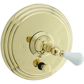 Cifial 272.611.X10 - Asbury Porcelain Lever PB with Diverter TRIM - PVD~ Brass