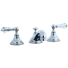 Cifial 275.110.625 - Asbury Crystal Handle Teapot Widespread Lavatory Faucet - Polished Chrome