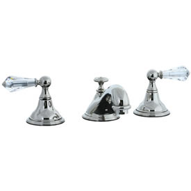 Cifial 275.110.721 - Asbury Crystal Handle Teapot Widespread Lavatory Faucet - Polished Nickel