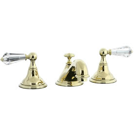 Cifial 275.110.X10 - Asbury Crystal Handle Teapot Widespread Lavatory Faucet -PVD Brass
