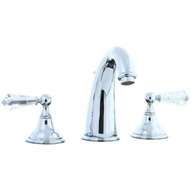Cifial 275.150.625 - Asbury Crystal Handle Hi-arch Widespread Lavatory Faucet - Polished Chrome
