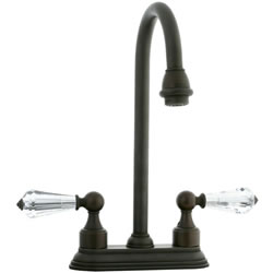 Cifial 275.225.W30 - Asbury Crystal Handle 4-inch Center Bar Faucet -Weathered