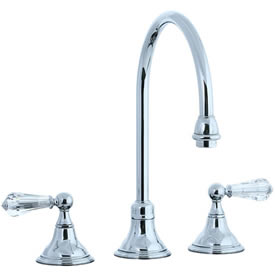Cifial 275.230.625 - Asbury Crystal Handle Kitchen Widespread Faucet without spray - Polished Chrome