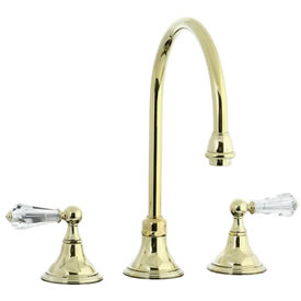 Cifial 275.230.X10 - Asbury Crystal Handle Kitchen Widespread Faucet without spray -PVD Brass