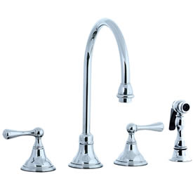 Cifial 278.245.625 - Asbury Kitchen Widespread Faucet with spray - Polished Chrome