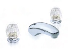 Symmons - S-247-LCT - Symmetrix Roman Tub Faucet w/Acrylic Handles