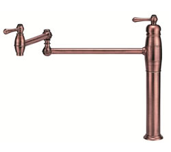 Danze D206557AC - Opulence Single Handle Pot Filler Deck Mount Lever Handle - Antique Copper