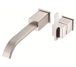 Danze D216044BNT - Sirius Single Handle TRIM Wall Mount Lav Lever Handle with Touch Down Drain - Tumbled Bronzeushed Nickel