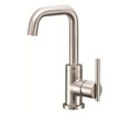 Danze D231558BN - Parma Single Handle Centerset Trimline Side Mount Handle with Touch Down Drain - Tumbled Bronzeushed Nickel