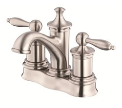 Danze D301010BN - Prince Two Handle Centerset Lavatory Faucet with touchdown drain - Tumbled Bronzeushed Nickel