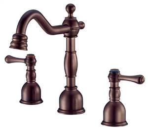 Danze D303157BR Opulence 2H Mini-Widespread Lavatory Faucet w/ Metal Touch Down Drain 1.2gpm Tumbled Bronze